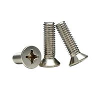 Flat Countersunk Head M1.6 M2 M2.5 M3 M3.5 M4 M5 M6 M8 Cross Head Screw Bolt 304 Stainless Steel GB819 Mechanical Blot(12mm,M4 (30pcs))