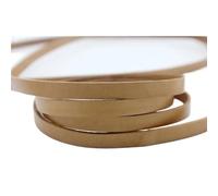 Flat Cow Hide Leather Strip Genuine Cord Color Coated for DIY Bracelet Necklace 8mm Width 2mm Thickness 1 Yard for Necklace Bracelet(Natural)