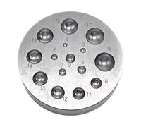 ＡＷＨＡＯ Flat Dapping Doming Block for Jewelry Making - Metal Forming Tool Steel Punch Kit for Shaping Beads Bells Rings, Jewellers Tool for Hobbyists, 15 Hole