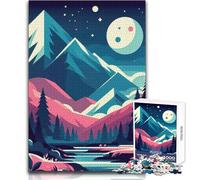 Flat Design V Jigsaws 1000 Pieces for Teenagers Strategic Thinking Learning Game Ideal Meaningful Gift for Any Event Size 38x26cm