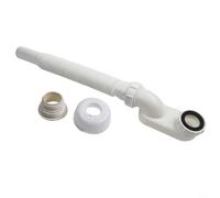 Flat Drainage Pipe Kit, G1-1/2" P-Trap 92cm Extendable White Bathtub Drain for Freestanding Tub Low-Profile Design Space-Saving Installation DIY Bathroom Renovation