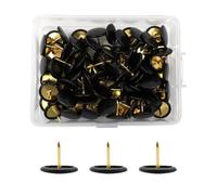 Flat Drawing Pins,Black Drawing Pins 300PCS,Push Pins,Colourful Thumb Tacks,Map Marking Pins,Metal Drawing Pins for Office&DIY Crafting