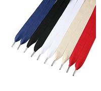 Flat Drawstring Cord Hoodie and Shoelace String,Metal Stopper Ends Toggles Locks,25mm Wide,100% Flat Cotton Herringbone Twill Ribbon 120cm.Replacment Sweatshirt Hoodies Drawcord Tape. [Navy, 1Pc]