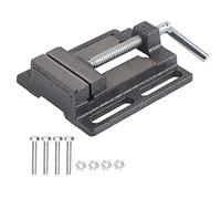 Flat Drill Press Vise, Style Mini Bench Vise for Drilling, High Performance Cast Iron Vise with 180° Rotatable Handle, Accurate and Stable Vise for Milling Machines and Me