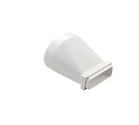 Flat Ducting Adaptors to Round Converter Dryer Vents Hose Adapters Rectangular to Round Straight Channel Connector for Inline Ventilation