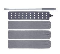 Flat Dust Cleaner - 16in Dust Mop, Reusable Flat Cleaning Tool With Microfiber Pads | Tablet Dusting Mop | Hardwood, Tile, Baseboard, Wall, Window, Floor Cleaning For Home, Bathroom, Outdoor Surfaces