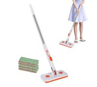 Flat Dust Mop - 86cm Reusable Floor Cleaning Tool | Detachable Mop Head with Button Clip | Designed to Sweep and Clean Dry and Wet Floors Ef Way