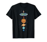 Flat Earth And Planets Funny Conspiracy Theory Earthers Gift T-Shirt