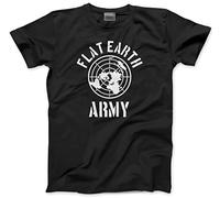 Flat Earth Army Flat-earther Theory - Mens Unisex T-Shirt - Flat Earth Army Stupid not Flat Mark seargant Curve L Black