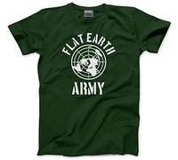 Flat Earth Army Flat-earther Theory - Mens Unisex T-Shirt - Flat Earth Army Stupid not Flat Mark seargant Curve M Bottle Green
