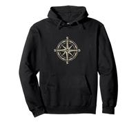 Flat Earth Compass Headings North Star Polar Meme Pullover Hoodie