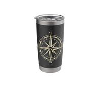 Flat Earth Compass Headings North Star Polar Meme Stainless Steel Insulated Tumbler