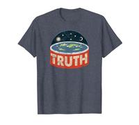 Flat Earth Conspiracy Theory Society Flat Earth Vintage T-Shirt, Men, Heather Blue, 4X-Large