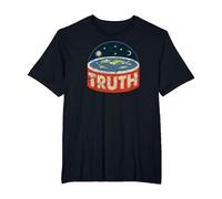 Flat Earth Conspiracy Theory Society Flat Earth Vintage T-Shirt, Men's Big and Tall, Black, 5X Tall