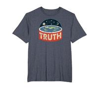 Flat Earth Conspiracy Theory Society Flat Earth Vintage T-Shirt, Men's Big and Tall, Heather Blue, 6X Tall