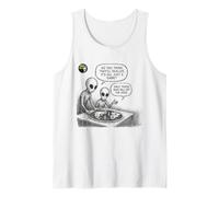 Flat Earth Game - Funny Alien Conspiracy Sketch Tank Top
