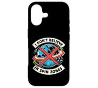 Flat Earth I Don't Believe In Spin Zones Case for iPhone 17