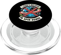 Flat Earth I Don't Believe In Spin Zones PopSockets PopGrip for MagSafe