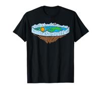 Flat Earth Ice Wall Sun Moon Funny Conspiracy Theory Gift T-Shirt