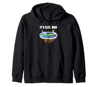 Flat Earth Its Flat Bro Funny Government Conspiracy Zip Hoodie