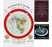 Flat Earth Map - Gleason's New Standard Map Of The World - Large 24" x 36" 1892 Includes FREE eBook - Zetetic Earth Not A Globe by Samuel Rowbotham (1)