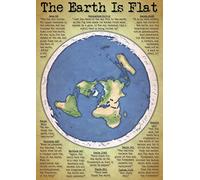 Flat Earth Map With Biblical Scripture (Flat Earth poster)