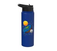 Flat Earth Moon Sun Conspiracy Theory Stainless Steel Insulated Water Bottle