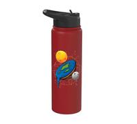 Flat Earth Moon Sun Conspiracy Theory Stainless Steel Insulated Water Bottle