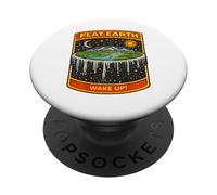 Flat Earth Retro Comic Conspiracy Theory gift PopSockets Adhesive PopGrip