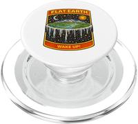 Flat Earth Retro Comic Conspiracy Theory gift PopSockets PopGrip for MagSafe
