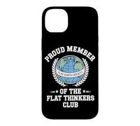 Flat Earth Satire Funny Conspiracy and Parody Science Jokes Case for iPhone 14 Plus