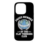 Flat Earth Satire Funny Conspiracy and Parody Science Jokes Case for iPhone 14 Pro