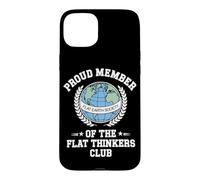 Flat Earth Satire Funny Conspiracy and Parody Science Jokes Case for iPhone 15 Plus
