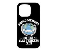 Flat Earth Satire Funny Conspiracy and Parody Science Jokes Case for iPhone 15 Pro