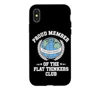 Flat Earth Satire Funny Conspiracy and Parody Science Jokes Case for iPhone X/XS