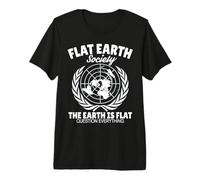 Flat Earth Society Conspiracy Theory Science Premium T-Shirt