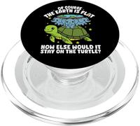 Flat Earth Society Funny Conspiracy Theory Turtle Elephant PopSockets PopGrip for MagSafe