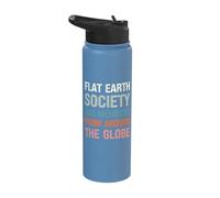 Flat Earth Society has Members from Around The Globe Stainless Steel Insulated Water Bottle