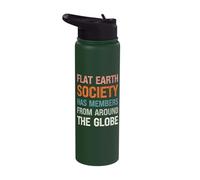 Flat Earth Society has Members from Around The Globe Stainless Steel Insulated Water Bottle