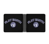 Flat Earth Society Novelty Billfold Wallet Funny Wallets Bill Coin Card Holder Funny Pouch Purse for Men Women