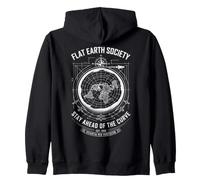 Flat Earth Society Stay Ahead Of The Curve Funny Conspiracy Zip Hoodie