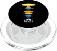 Flat Earth Theory Solar System Space Scientist Funny Science PopSockets PopGrip for MagSafe