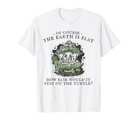 Flat Earth Turtle Elephants World Disc Society Men Woman T-Shirt