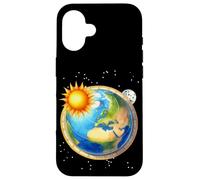 Flat Earths Globe World Case for iPhone 16