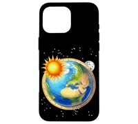 Flat Earths Globe World Case for iPhone 16 Pro Max