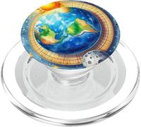 Flat Earths Globe World PopSockets PopGrip for MagSafe