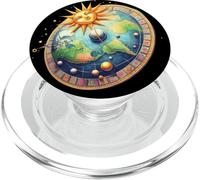 Flat EarthsGlobe World PopSockets PopGrip for MagSafe