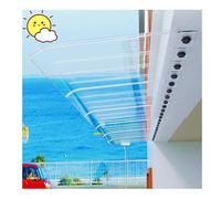 Flat-edge Outdoor Awning, Portable Front Door Canopy Awning for Door Entrance, Garden Patio Porch Awning, Polycarbonate Awnings, suitable for installation under the eaves of doors and windows(Clear,50