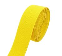 Flat Elastic Wide Bands 2/5/10M 38mm Colored Elastic Bands Thicken Rubber Ribbon for Clothes Dress Pants Belt Band DIY Crafts Sewing Accessories(Yellow,2METERS_38MM)
