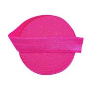 Flat Elastic Wide Bands, Sewing Elastic Flat Band, Fold Over Elastic Band 15mm Width 5 Yards Length Multicolor for Sewing Crafting DIY(Fuchsia)
